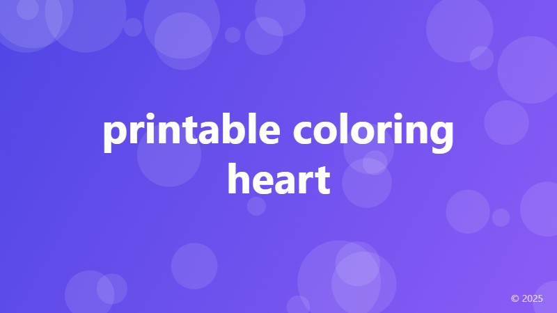 printable coloring heart