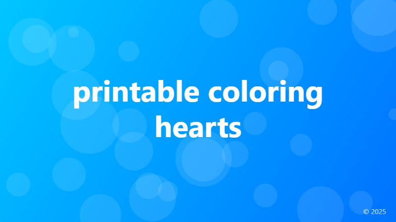 printable coloring hearts