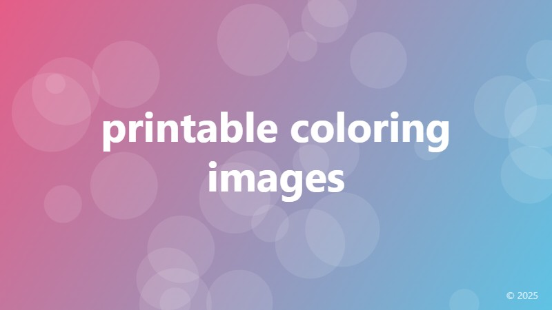 printable coloring images