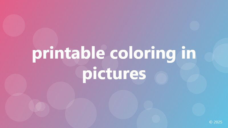 printable coloring in pictures