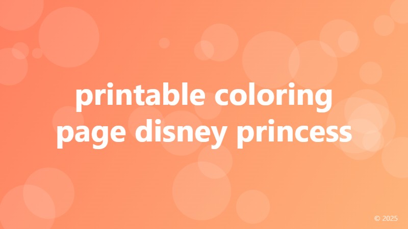 printable coloring page disney princess
