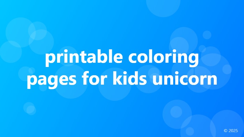 printable coloring pages for kids unicorn