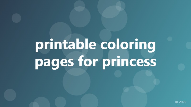 printable coloring pages for princess