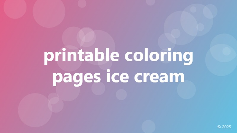 printable coloring pages ice cream