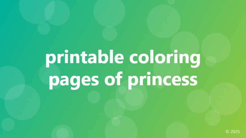 printable coloring pages of princess