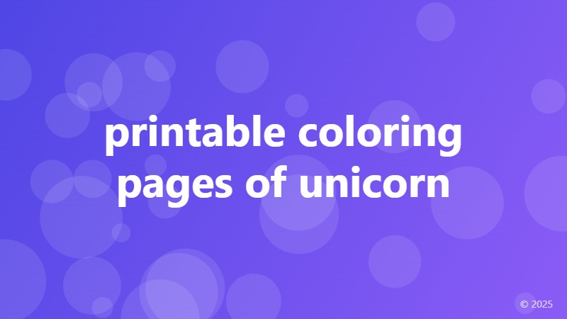printable coloring pages of unicorn