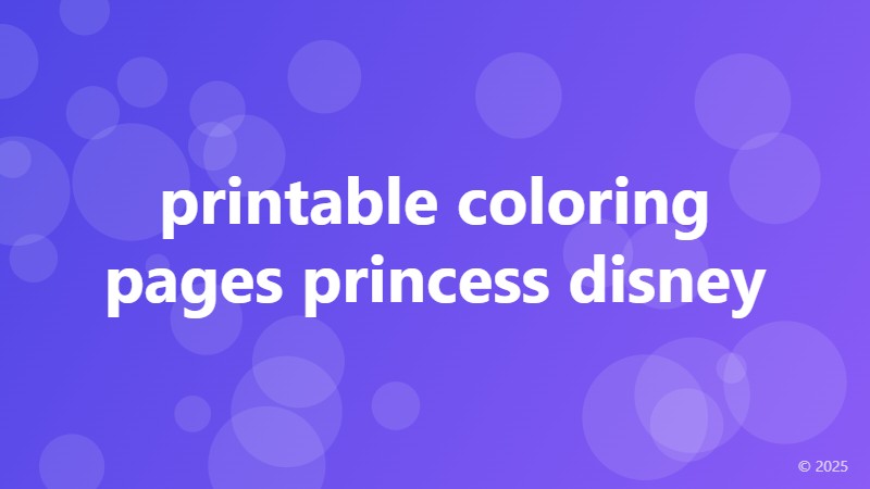 printable coloring pages princess disney