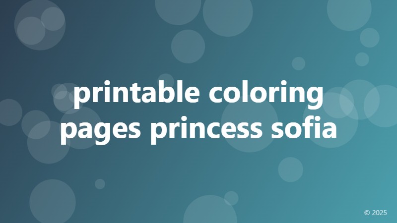printable coloring pages princess sofia