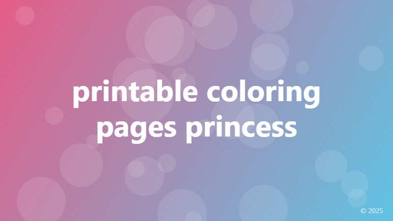 printable coloring pages princess