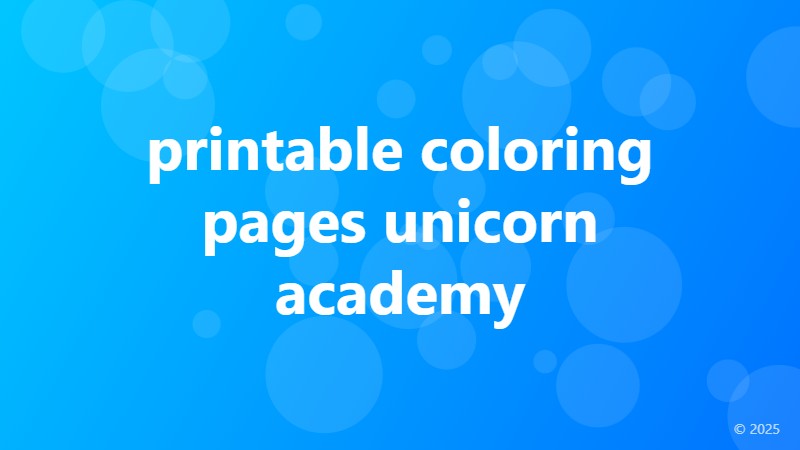 printable coloring pages unicorn academy