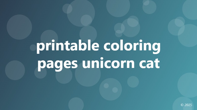 printable coloring pages unicorn cat