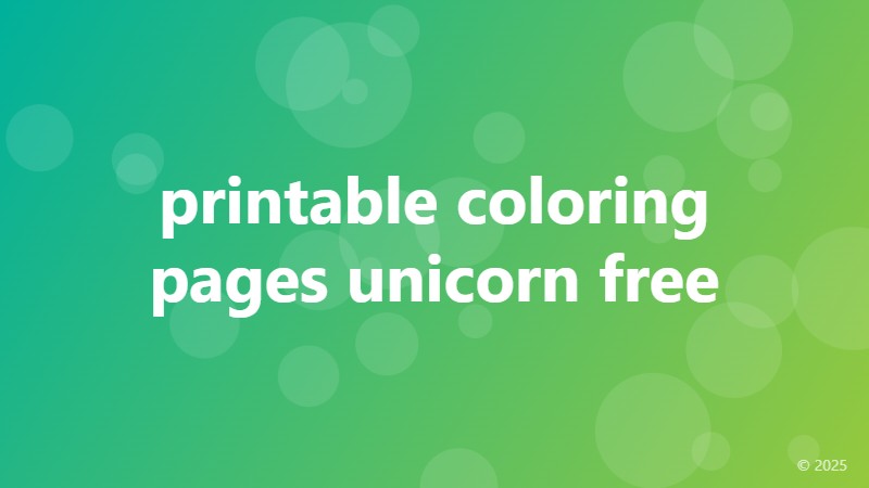 printable coloring pages unicorn free
