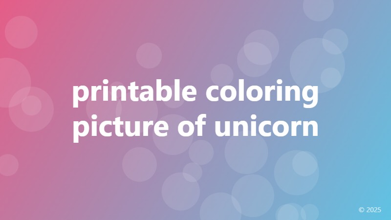printable coloring picture of unicorn