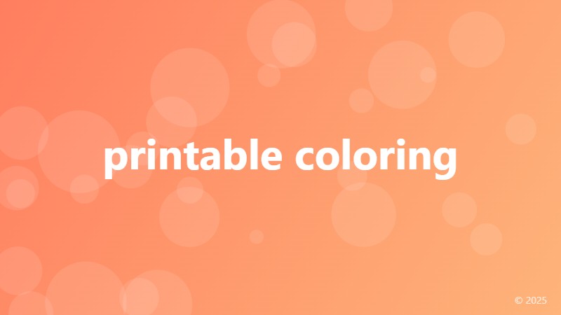 printable coloring