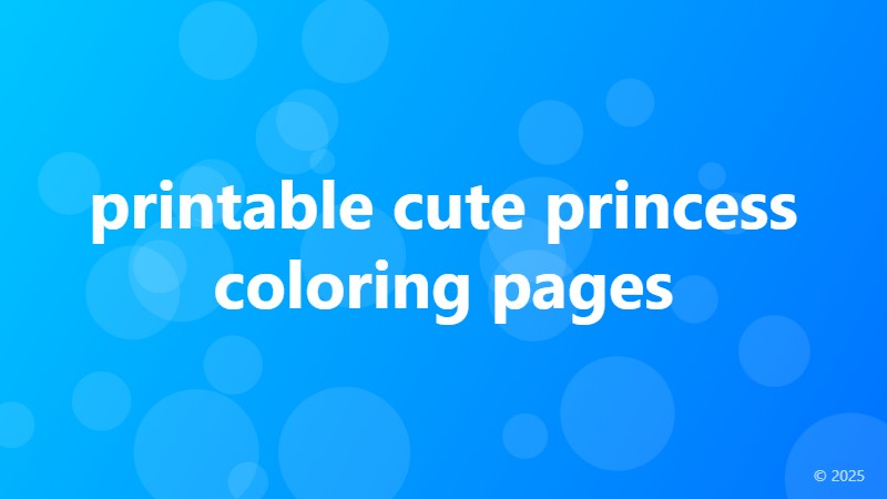 printable cute princess coloring pages