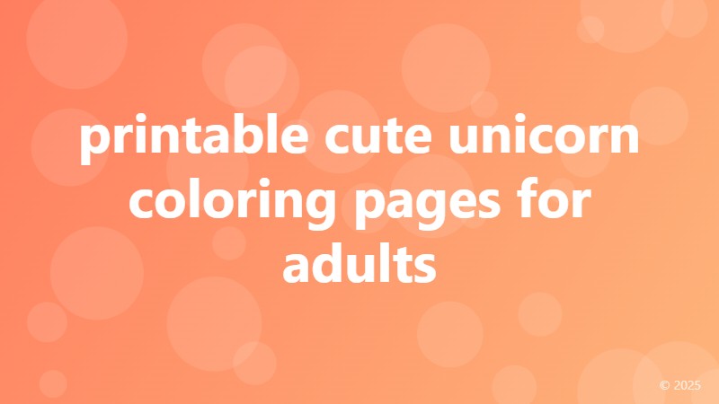 printable cute unicorn coloring pages for adults