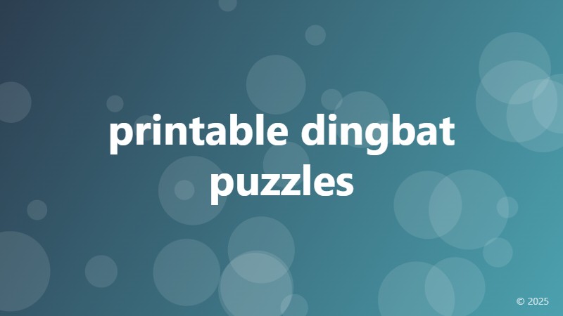 printable dingbat puzzles