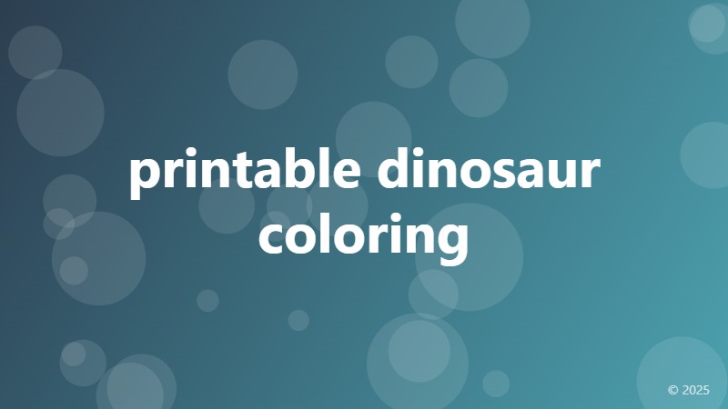 printable dinosaur coloring
