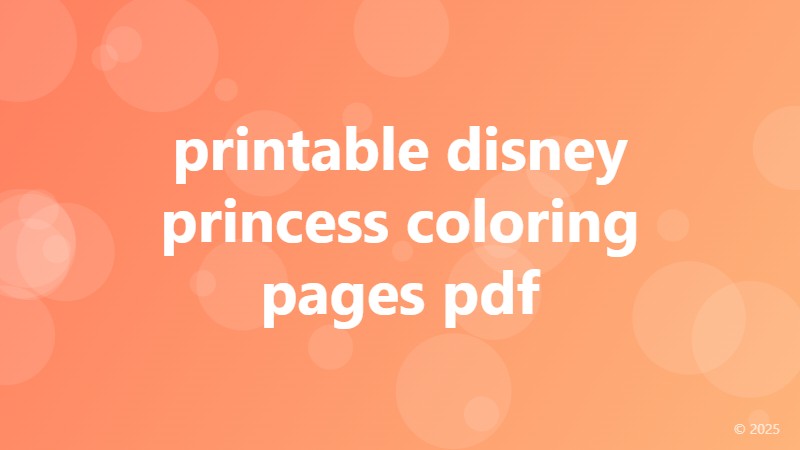 printable disney princess coloring pages pdf