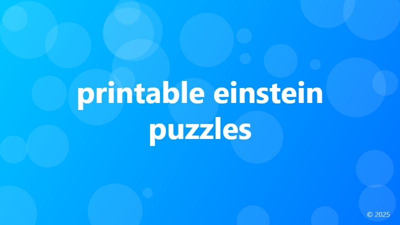 printable einstein puzzles