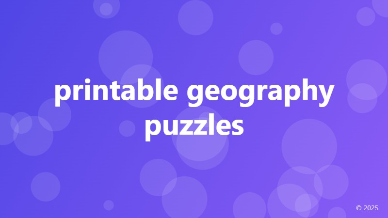 printable geography puzzles
