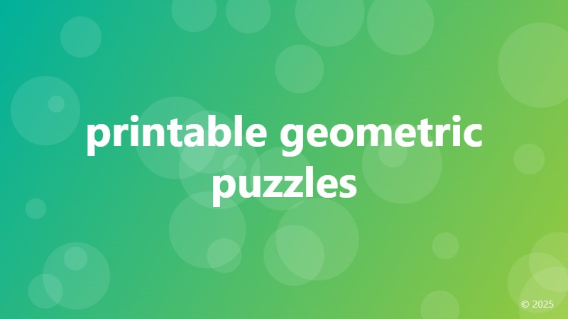 printable geometric puzzles