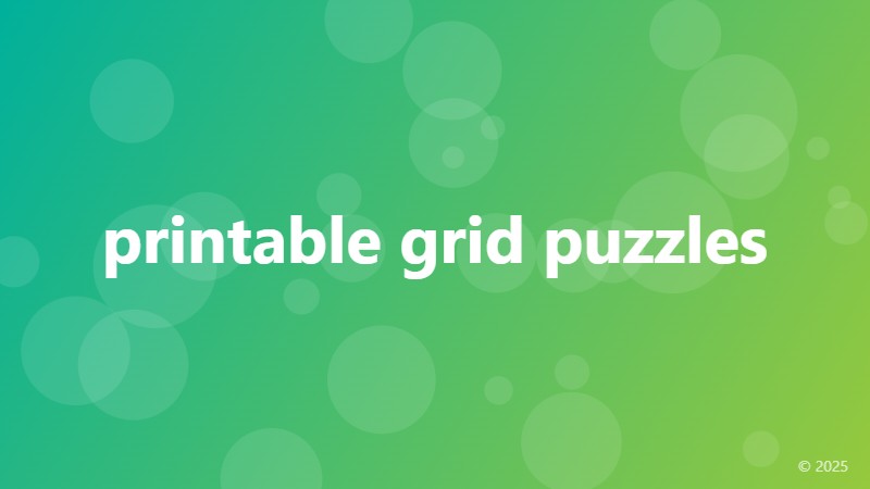 printable grid puzzles