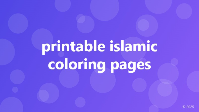 printable islamic coloring pages