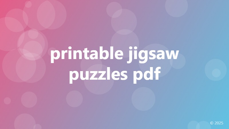 printable jigsaw puzzles pdf