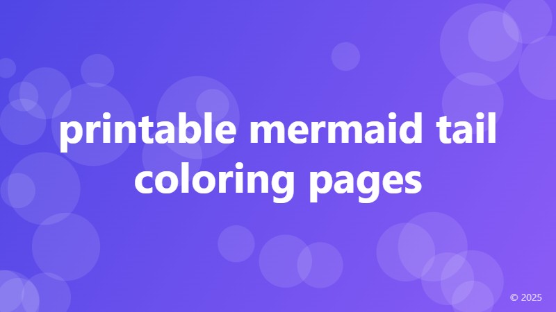 printable mermaid tail coloring pages