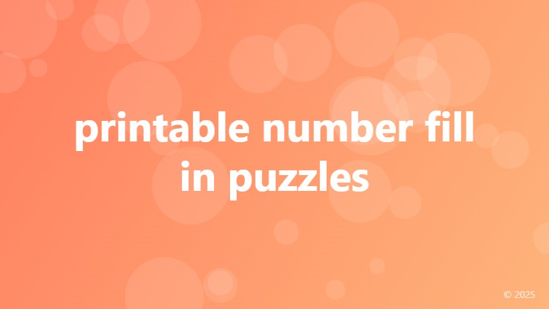 printable number fill in puzzles