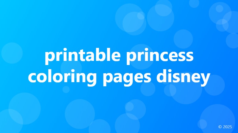 printable princess coloring pages disney