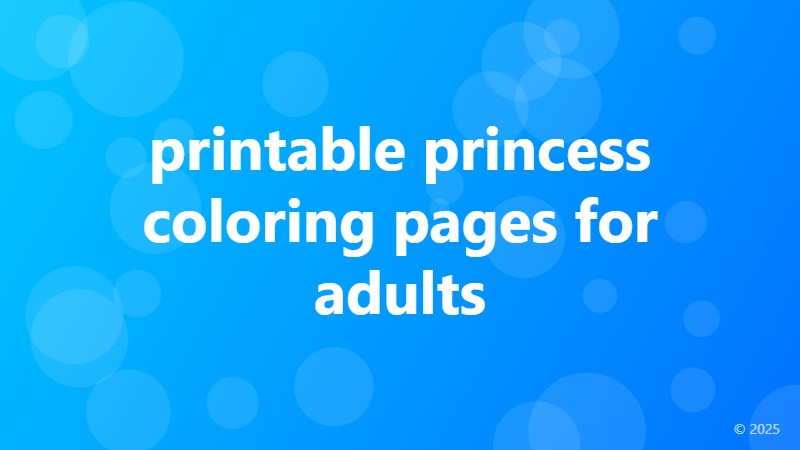 printable princess coloring pages for adults