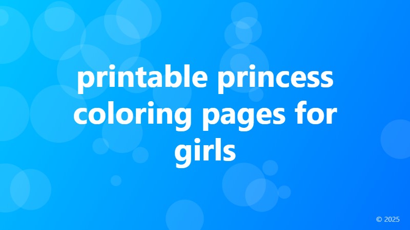 printable princess coloring pages for girls