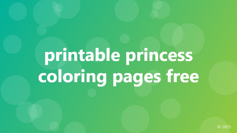 printable princess coloring pages free