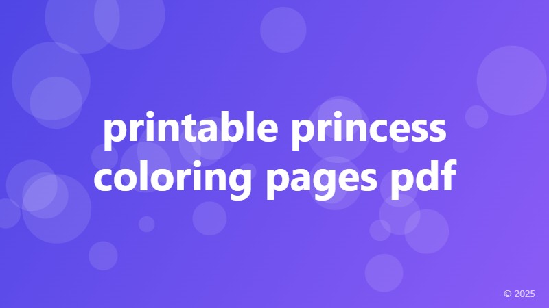 printable princess coloring pages pdf
