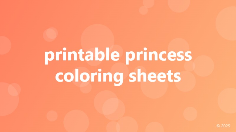 printable princess coloring sheets