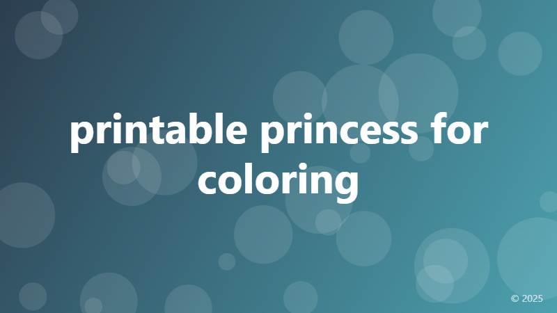 printable princess for coloring