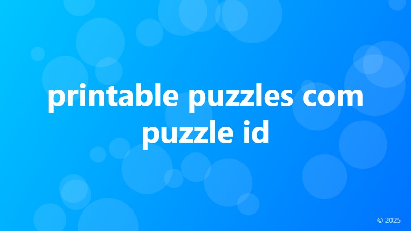 printable puzzles com puzzle id
