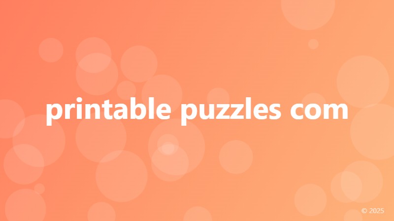 printable puzzles com