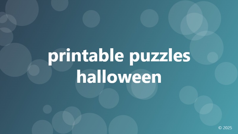 printable puzzles halloween