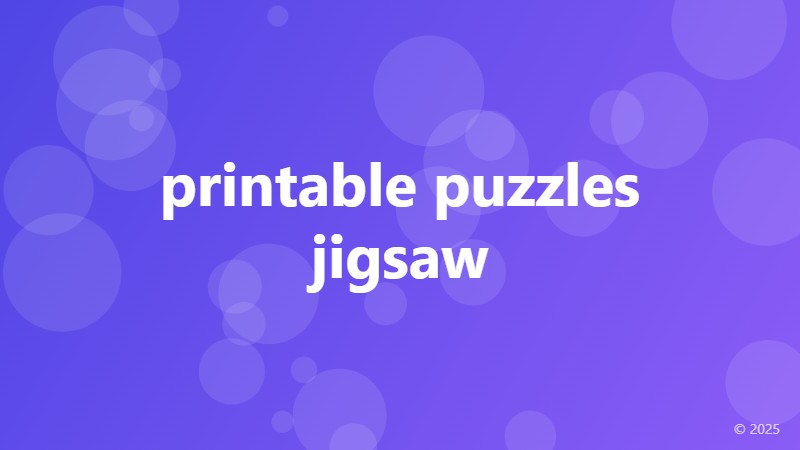 printable puzzles jigsaw