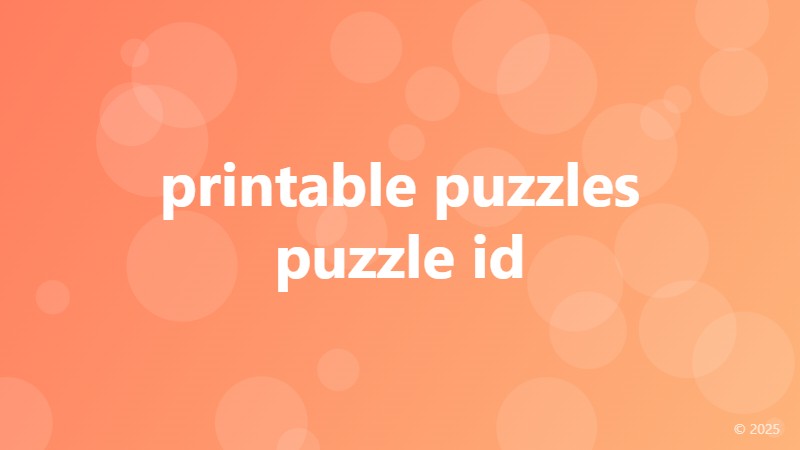 printable puzzles puzzle id