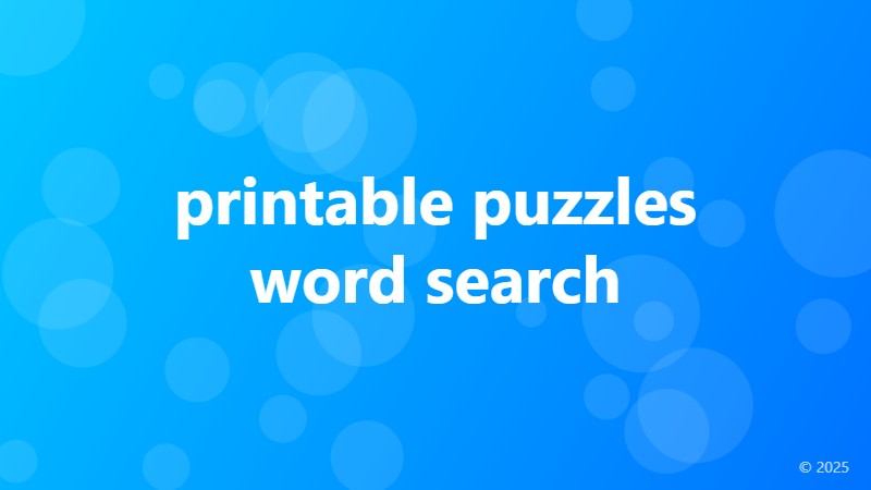 printable puzzles word search