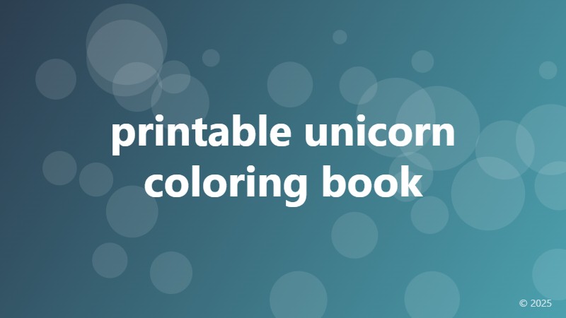 printable unicorn coloring book