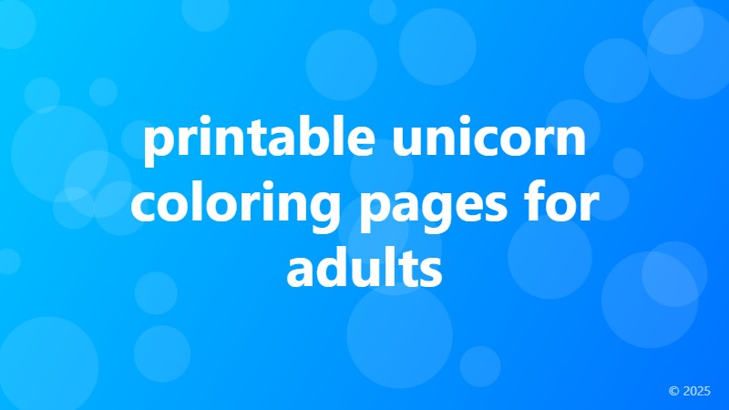 printable unicorn coloring pages for adults