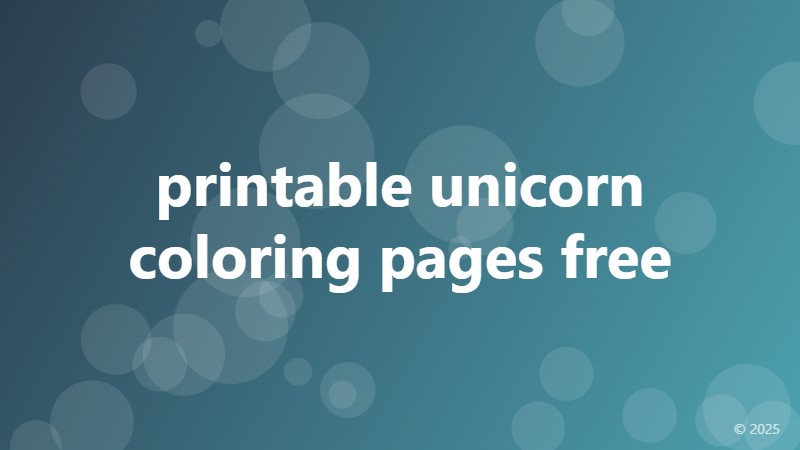 printable unicorn coloring pages free