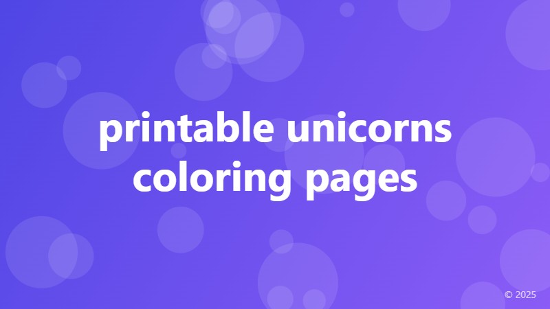 printable unicorns coloring pages